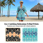 🌸SOLDES : -49 % 🌸 Robe décontractée bohème fluide à col en V pour femme