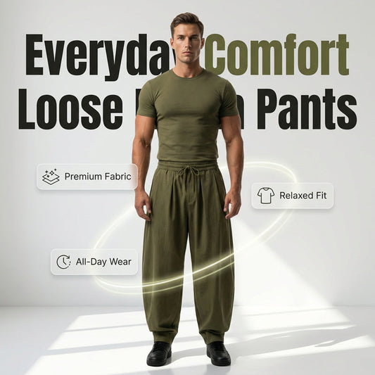 Pantalon bouffant pour homme avec cordon de serrage à la taille