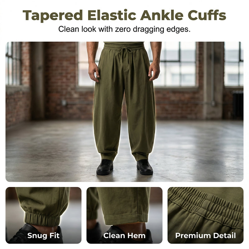 Pantalon bouffant pour homme avec cordon de serrage à la taille