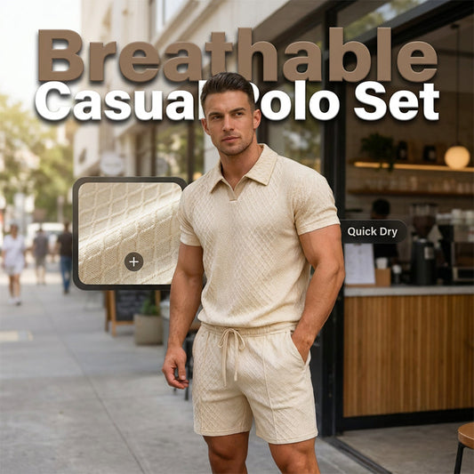 ✨Ensemble t-shirt et short en jacquard pour homme