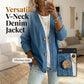 📢📢60 % DE RÉDUCTION !!!⏰Veste en jean classique à boutons pour femme