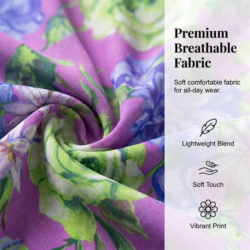 👗 50% DE RÉDUCTION ⏰ Robe trapèze à col en V & ourlet à volants, imprimé floral – Fluide, légère – parfaite pour l’été, la plage ou un look romantique 🌸