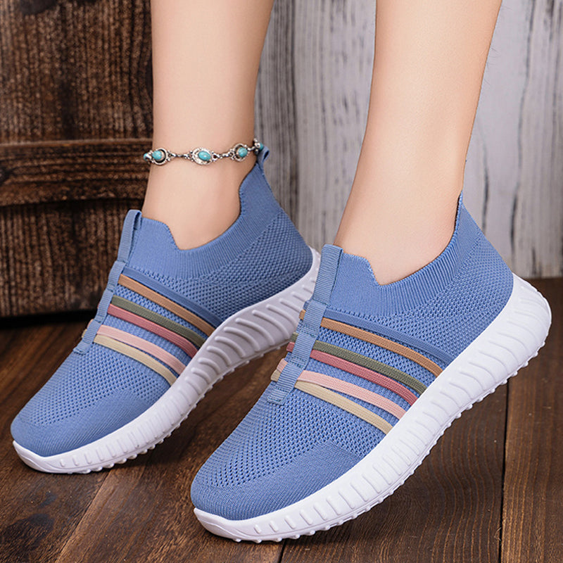 👟Baskets Femme sans Lacets en Maille Respirante – Slip-on, Antidérapantes & Légeres (4 Couleurs, 36-44)