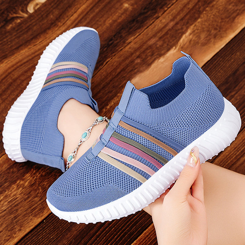 👟Baskets Femme sans Lacets en Maille Respirante – Slip-on, Antidérapantes & Légeres (4 Couleurs, 36-44)