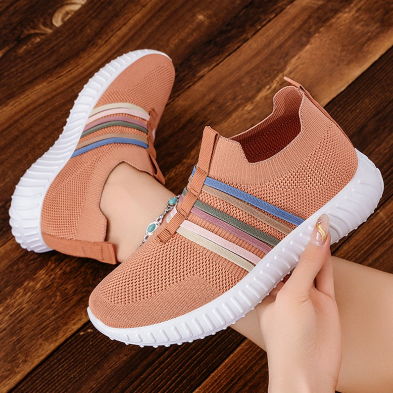 👟Baskets Femme sans Lacets en Maille Respirante – Slip-on, Antidérapantes & Légeres (4 Couleurs, 36-44)