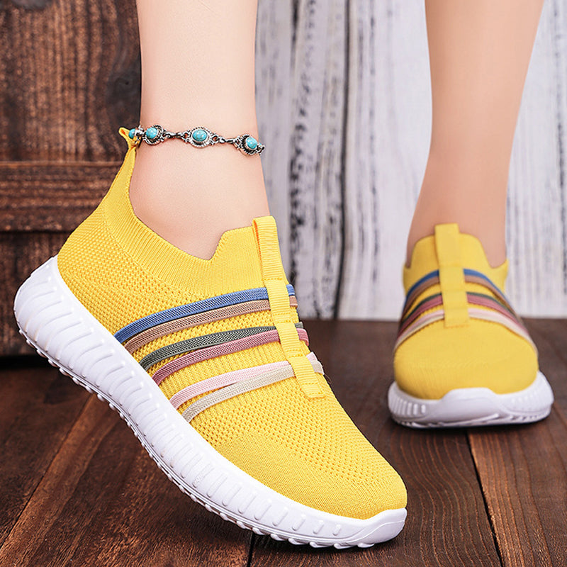 👟Baskets Femme sans Lacets en Maille Respirante – Slip-on, Antidérapantes & Légeres (4 Couleurs, 36-44)