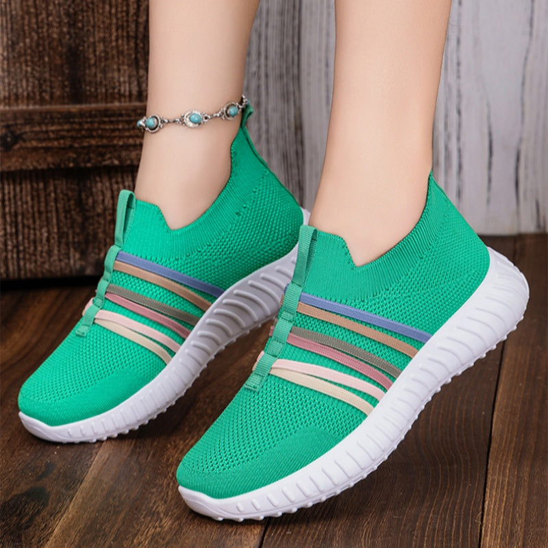 👟Baskets Femme sans Lacets en Maille Respirante – Slip-on, Antidérapantes & Légeres (4 Couleurs, 36-44)