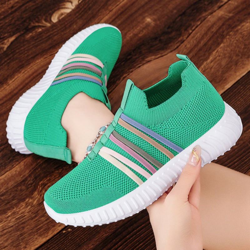 👟Baskets Femme sans Lacets en Maille Respirante – Slip-on, Antidérapantes & Légeres (4 Couleurs, 36-44)