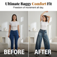Jeans baril taille haute décontractés pour femme