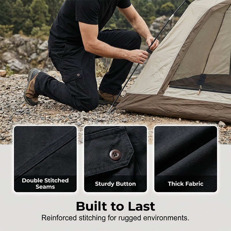 🪖 PROMO LIMITÉE 50% DE RÉDUCTION ! 🏕️ Pantalon Cargo Tactique – Multi-Poches, Tissu Coton Élastique & Coupe Droite ✨ Livraison Gratuite