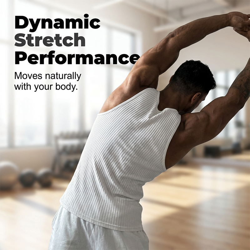 Débardeur slim en maille côtelée pour homme