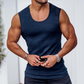 Débardeur slim en maille côtelée pour homme