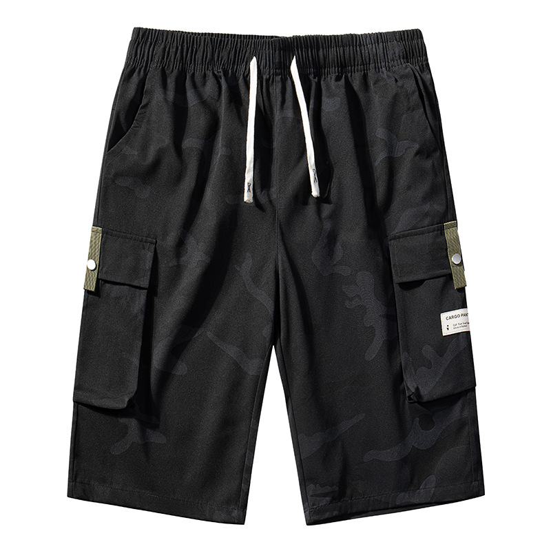 🩳🍂✨ PROMO -54% ! Shorts Cargo Camouflage – 6 Poches Pratiques, Cordon de Taille & Coupe Détendue (4 Couleurs, XS-3XL)