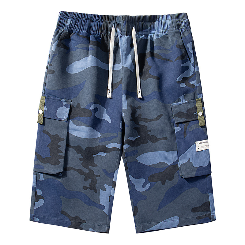 🩳🍂✨ PROMO -54% ! Shorts Cargo Camouflage – 6 Poches Pratiques, Cordon de Taille & Coupe Détendue (4 Couleurs, XS-3XL)