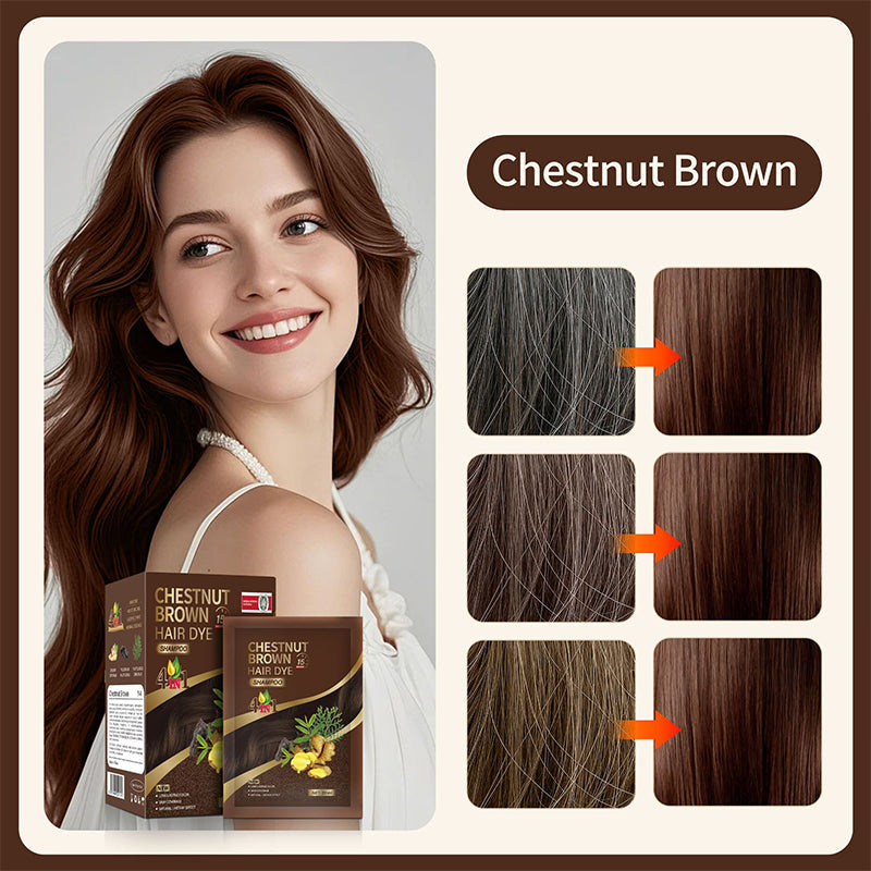 Shampoing colorant 4 en 1 à base de plantes