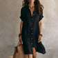 Robe chemise à manches courtes pour femme