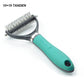🐾✨🐶 OFFRE SPÉCIALE -50% !💐 Brosse de Toilettage Double Face pour Chiens & Chats – 2 Côtés, Manche Ergonomique & Facile à Nettoyer (Orange/Vert)