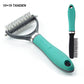 🐾✨🐶 OFFRE SPÉCIALE -50% !💐 Brosse de Toilettage Double Face pour Chiens & Chats – 2 Côtés, Manche Ergonomique & Facile à Nettoyer (Orange/Vert)
