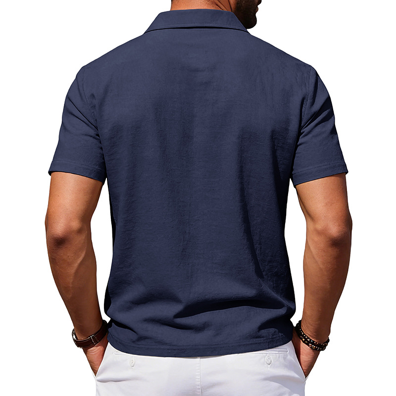 👔 50 % DE RÉDUCTION POUR UNE DURÉE LIMITÉE ! 🌿 Chemise à manches courtes en coton et lin pour homme – Respirante, coupe décontractée, col classique 🍃
