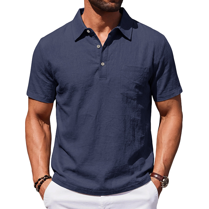 👔 50 % DE RÉDUCTION POUR UNE DURÉE LIMITÉE ! 🌿 Chemise à manches courtes en coton et lin pour homme – Respirante, coupe décontractée, col classique 🍃