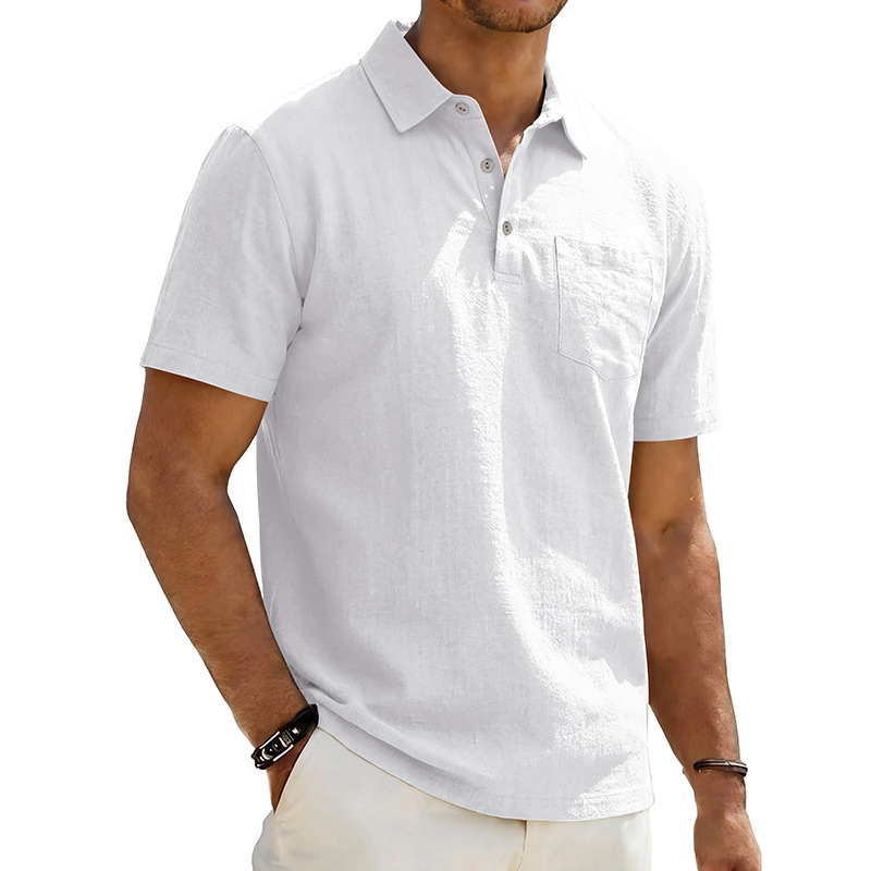 👔 50 % DE RÉDUCTION POUR UNE DURÉE LIMITÉE ! 🌿 Chemise à manches courtes en coton et lin pour homme – Respirante, coupe décontractée, col classique 🍃