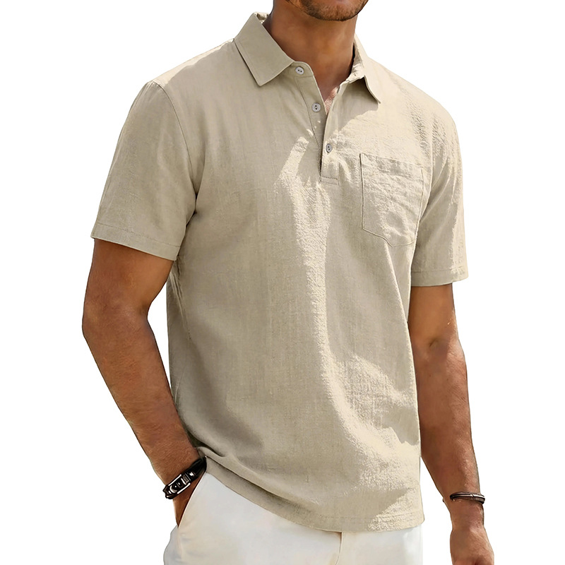 👔 50 % DE RÉDUCTION POUR UNE DURÉE LIMITÉE ! 🌿 Chemise à manches courtes en coton et lin pour homme – Respirante, coupe décontractée, col classique 🍃