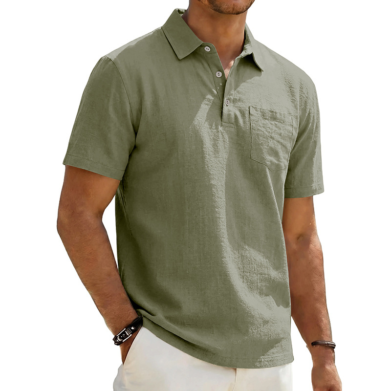 👔 50 % DE RÉDUCTION POUR UNE DURÉE LIMITÉE ! 🌿 Chemise à manches courtes en coton et lin pour homme – Respirante, coupe décontractée, col classique 🍃