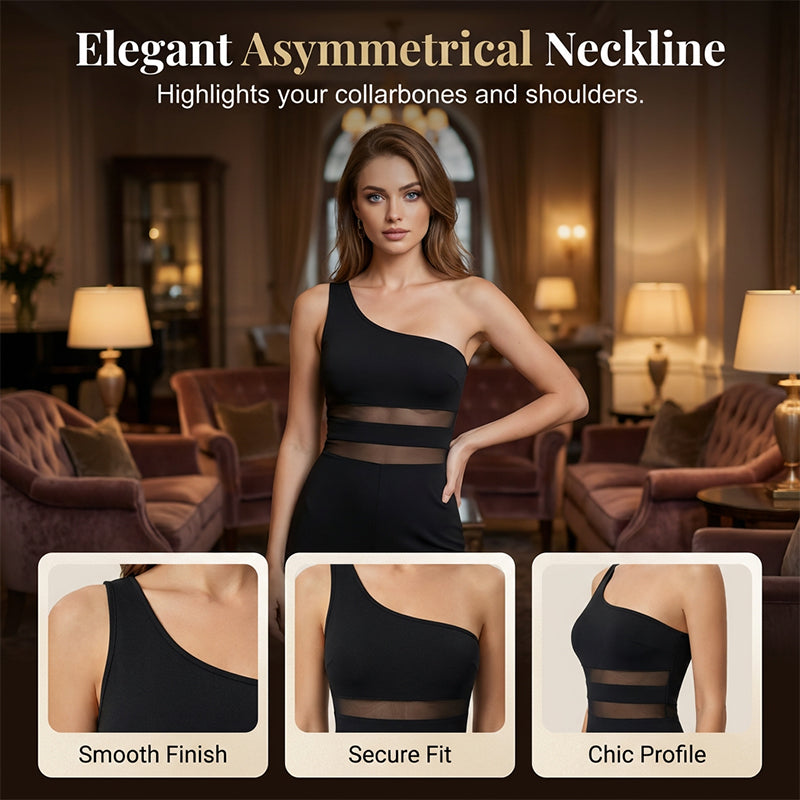 🌸🍁54% de réduction 🔥Combinaison à jambes larges avec empiècement en maille et une seule bretelle