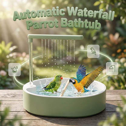 🐦 PROMO LIMITÉE 50% DE RÉDUCTION ! 🚿 Bain d'Oiseaux Électrique – Douche Pluie, Perchoir & Pompe Silencieuse pour le Bonheur de Vos Oiseaux 💧