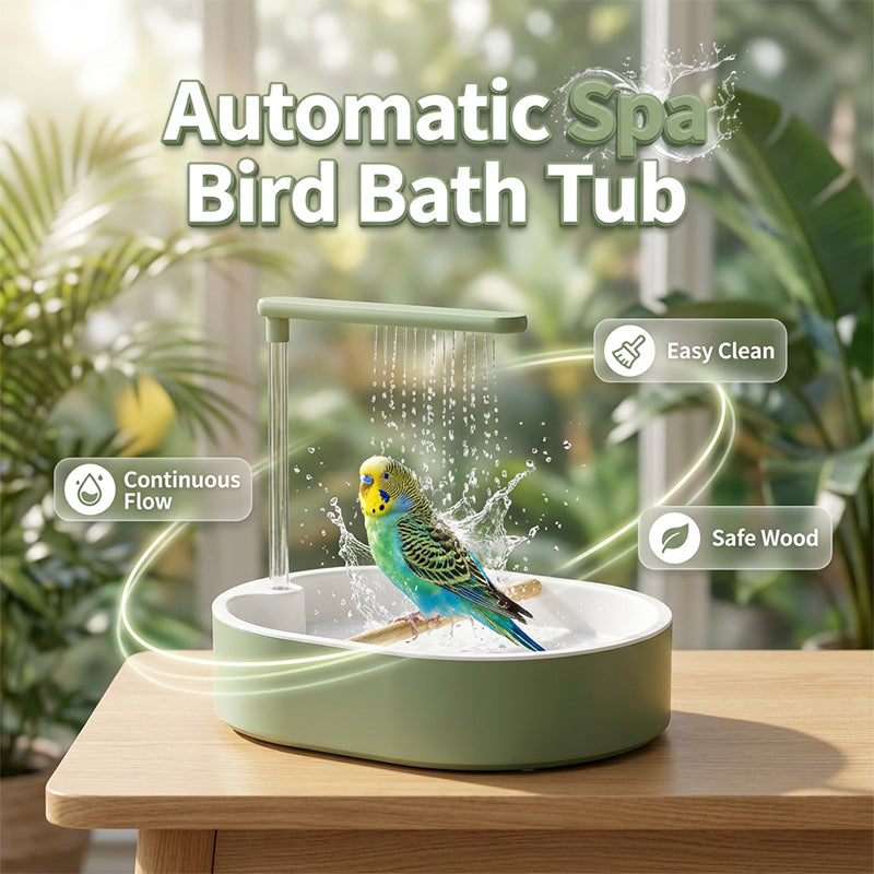 🐦 PROMO LIMITÉE 50% DE RÉDUCTION ! 🚿 Bain d'Oiseaux Électrique – Douche Pluie, Perchoir & Pompe Silencieuse pour le Bonheur de Vos Oiseaux 💧