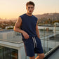 Ensemble débardeur et short de sport décontracté pour homme