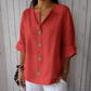 👕 PROMO LIMITÉE 50% DE RÉDUCTION ! ✨ Haut Boutonné Ample pour Femme – Infroissable, Respirant, Polyvalent 🌿