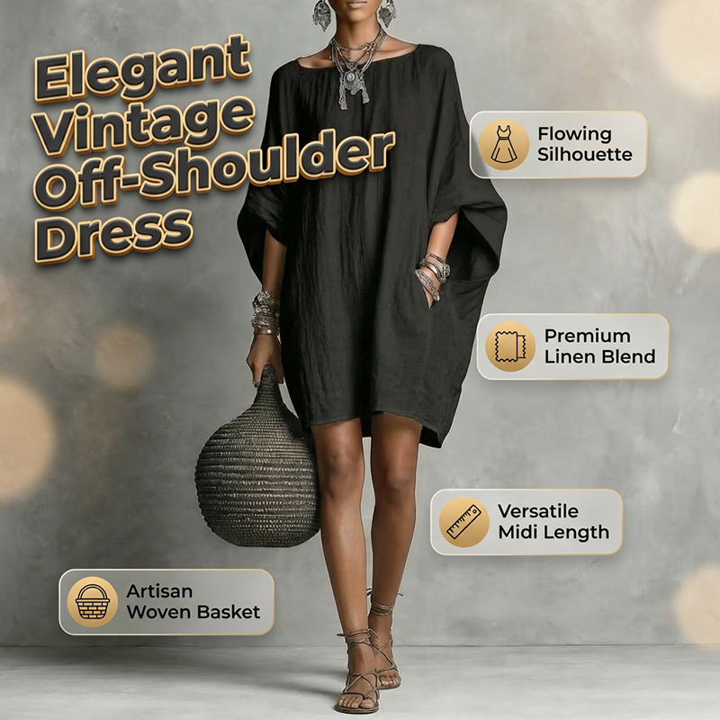 🔥Robe oversize à manches chauve-souris pour femme