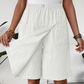 Jupe-short décontractée à taille élastique pour femme