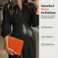 Combinaison chic à manches longues et encolure en V, coupe palazzo