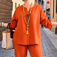 Ensemble de vêtements d'intérieur pour femme avec manches à revers confortables