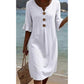 🔥Robe midi unie à manches volantées pour femme✈️