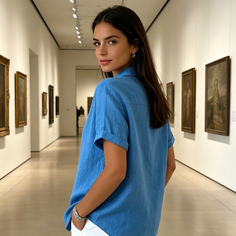 🔥Nouveautés 2026 - Offre spéciale : chemise décontractée d'été en coton et lin pour femme