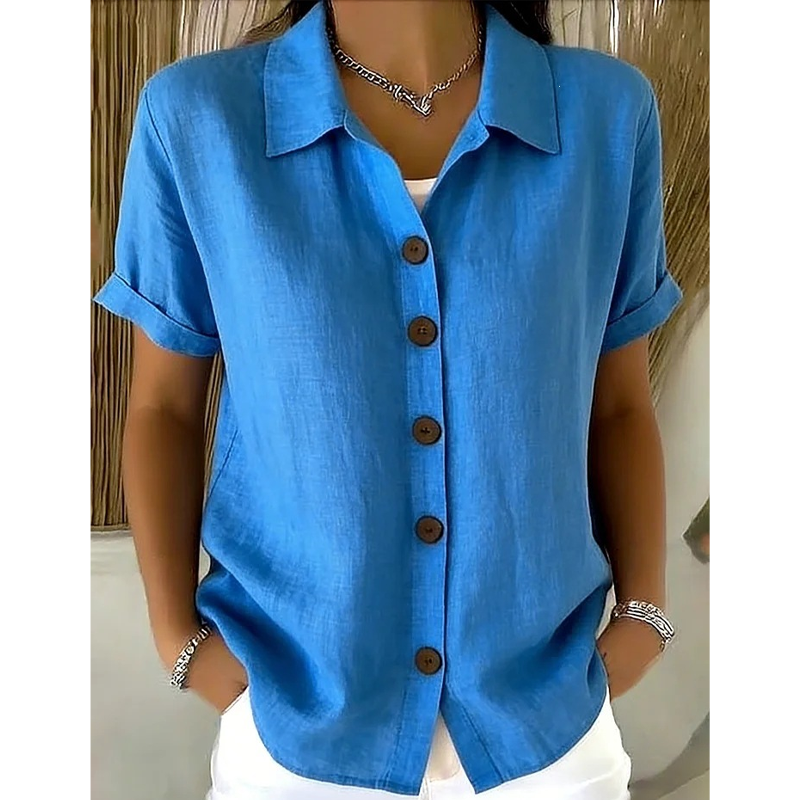 🔥Nouveautés 2026 - Offre spéciale : chemise décontractée d'été en coton et lin pour femme