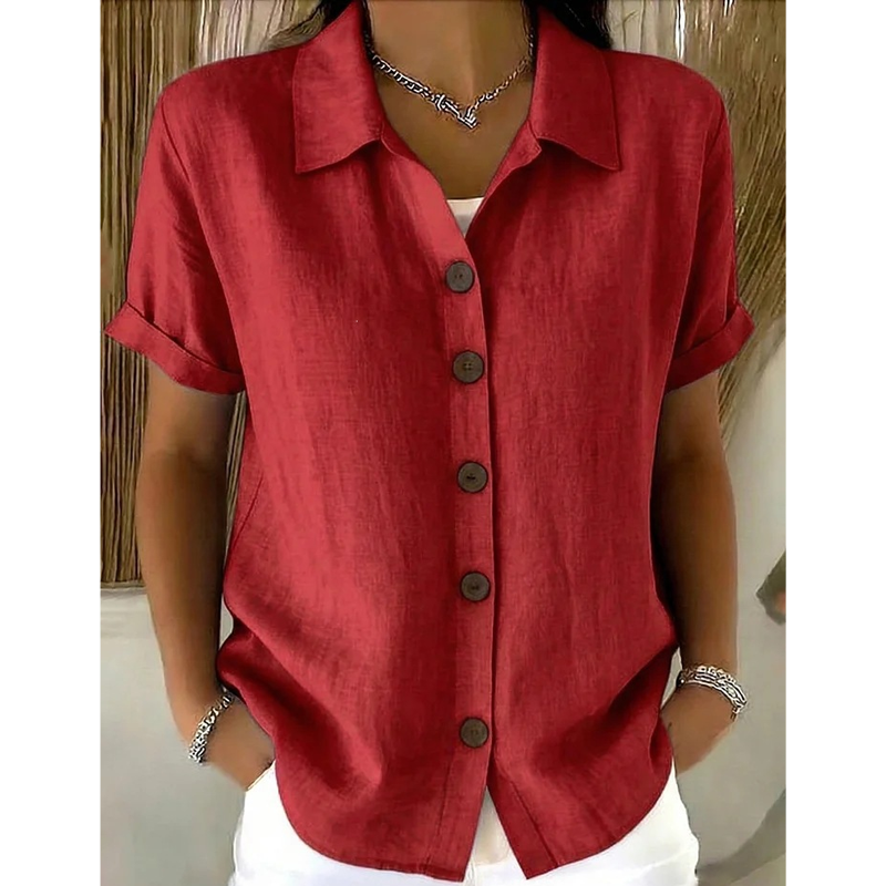 🔥Nouveautés 2026 - Offre spéciale : chemise décontractée d'été en coton et lin pour femme