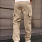 Pantalon cargo droit à multiples poches pour homme