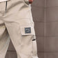 Pantalon cargo droit à multiples poches pour homme