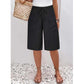 Short capri décontracté à cordon pour femme