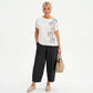 Ensemble pantalon et haut à col rond confortable pour femme