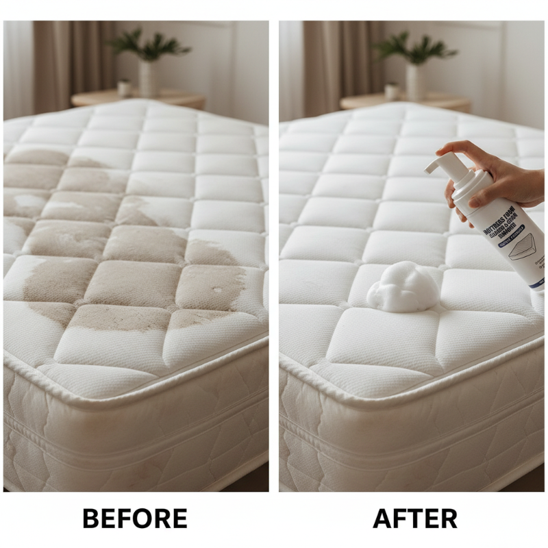 💐 PROMO LIMITÉE -50% ! Nettoyant Moussant pour Matelas – Doux sur Tissus, Puissant sur Salissures 🌸💧 【Offre Spéciale】