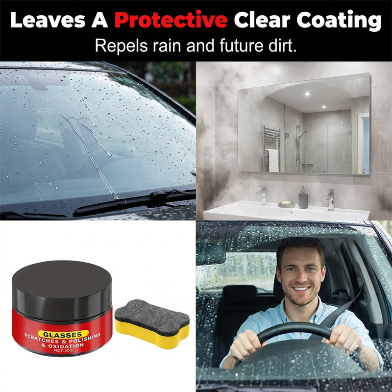 🔥🚗 PROMO FLASH 50% ! Pâte à Polir Réparation Rayures Verre – 30g/50g, Effet Instantané, Multi-Surfaces, Idéale Pare-Brise, Lunettes, Miroirs ✨