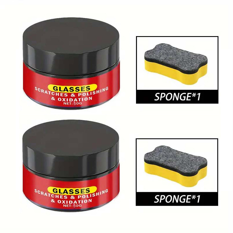 🔥🚗 PROMO FLASH 50% ! Pâte à Polir Réparation Rayures Verre – 30g/50g, Effet Instantané, Multi-Surfaces, Idéale Pare-Brise, Lunettes, Miroirs ✨