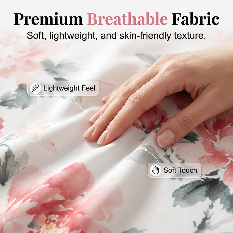 Robe Élégante en Mousseline à Imprimé Floral et Volants Superposés