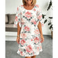 Robe Élégante en Mousseline à Imprimé Floral et Volants Superposés