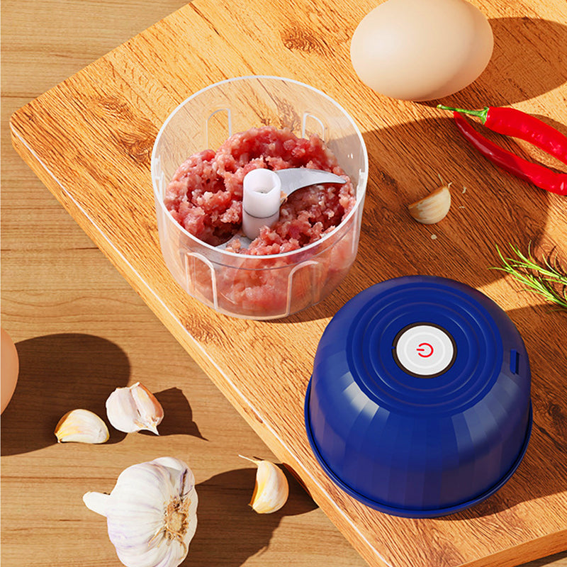🧄🔥 -50% ! Mini-Hachoir Électrique Sans Fil USB-C – Moteur Grande Vitesse 3 Lames Inox Secondes, Une Touche Zéro Fatigue Mains, Démontable Lavable Hygiénique Polyvalent Ail Légumes Bébé · 3 Coloris ✨